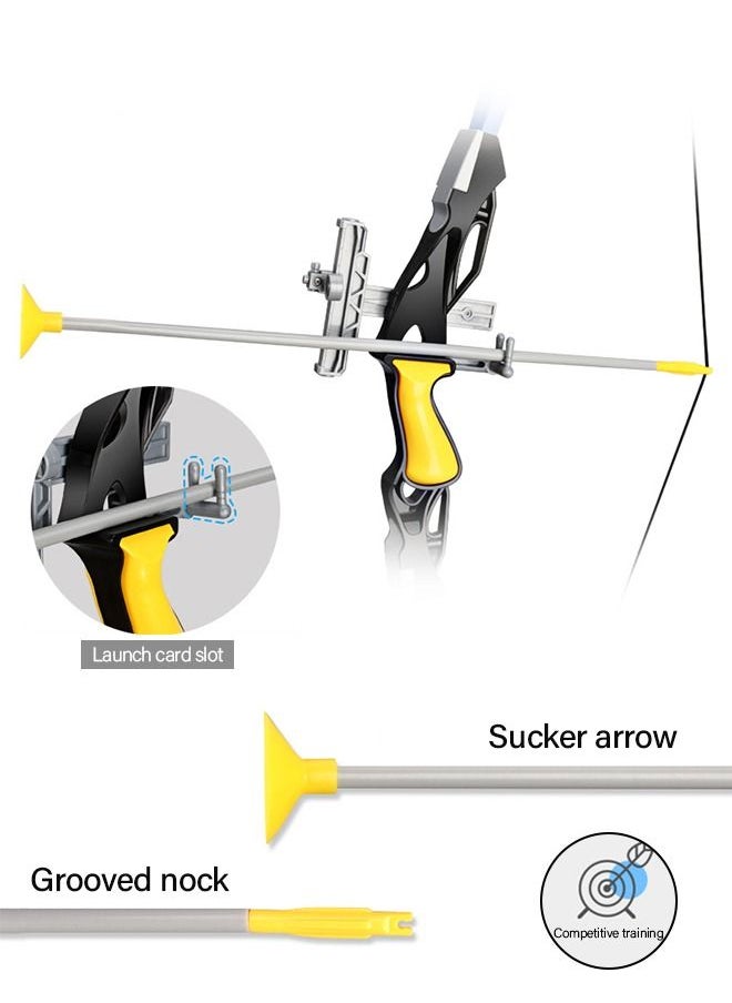 Sport Series Archery Shooting Set,  Basic Archery Set Outdoor Hunting Game, Bow and Arrow Toy for Kids, Include Target、Shoulder-strapped Quiver and 8 Suction Cup Arrows