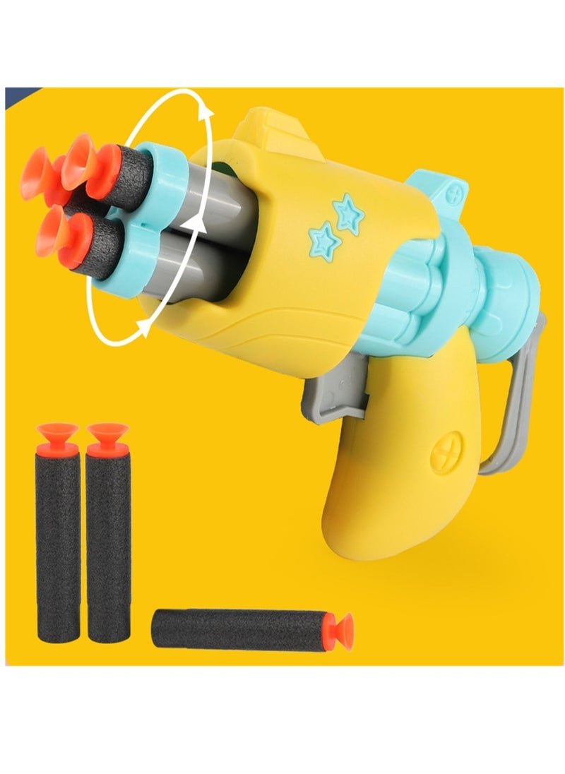 Toy mini gun manual soft bullet three-bullet gun indoor children's toy gun