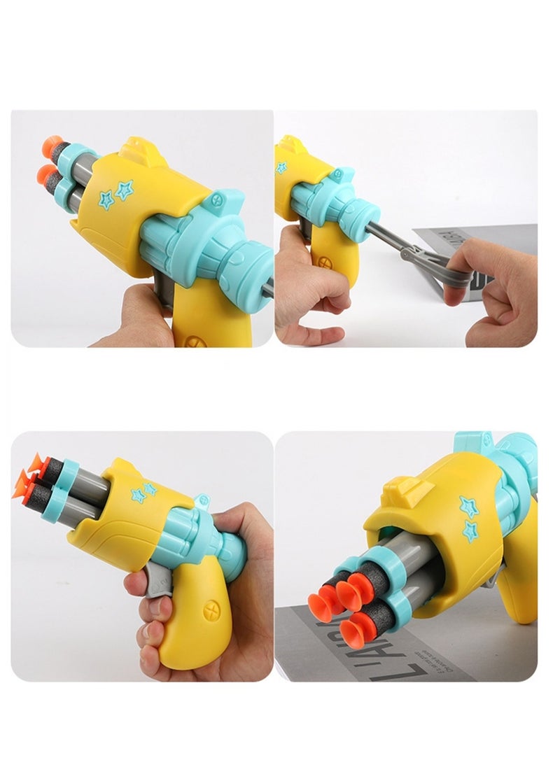 Toy mini gun manual soft bullet three-bullet gun indoor children's toy gun