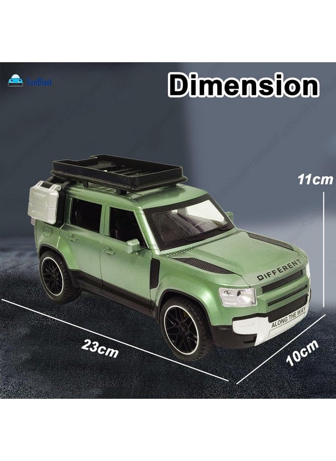 FunBlast Off Road Jeep Toy for Kids, Pull Back Jeep Toy with Openable Door Light and Sound for Kids, Friction Power Toy Jeep for 3+ Years Old Kids, Boys and Girls (Green-)