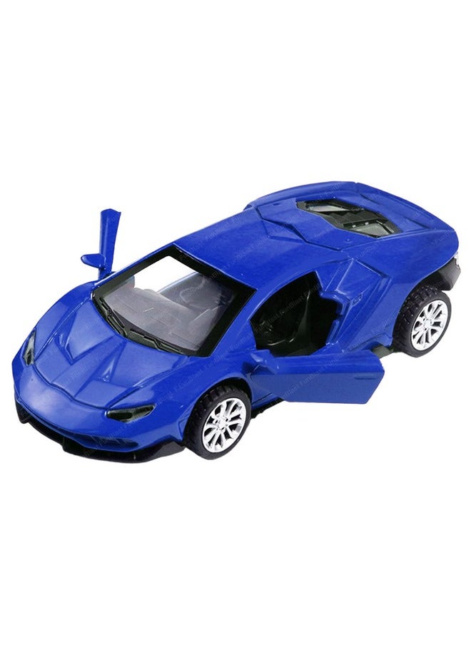 FunBlast Metal Car for Kids - Sports Racing 1:32 Scaled Model Pull Back Car Toy with Openable Window for 3+ Year Old Kids, Boys, Friction Power Die-Cast Car Toys (Blue-A)