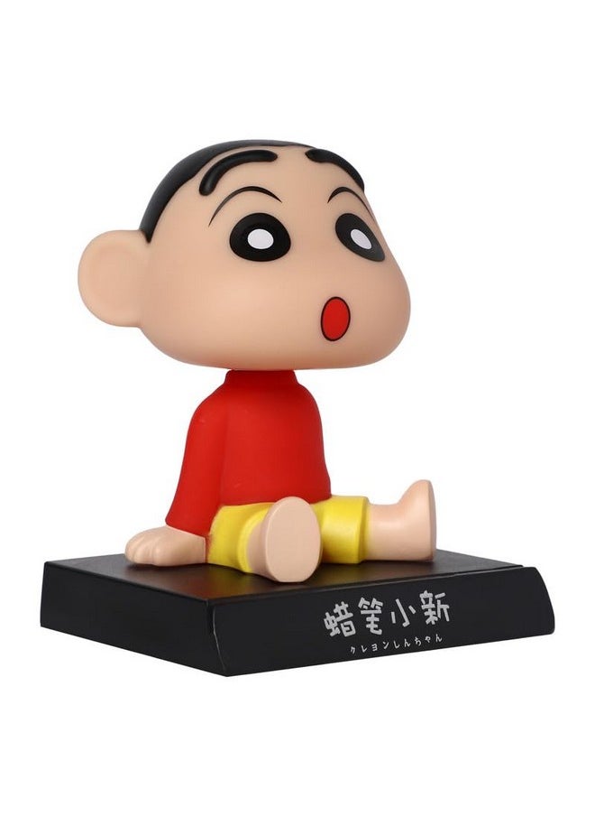Techpro Super Hero Action Figure Limited Edition Bobblehead with Mobile Holder for Car Dashboard, Office Desk & Study Table- (Shinchan)