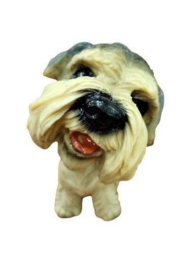 Awestuffs Dog Bobblehead Resin Bobblehead Action Figure for Car, Desk, Office, Home Decor (Schnauzer)