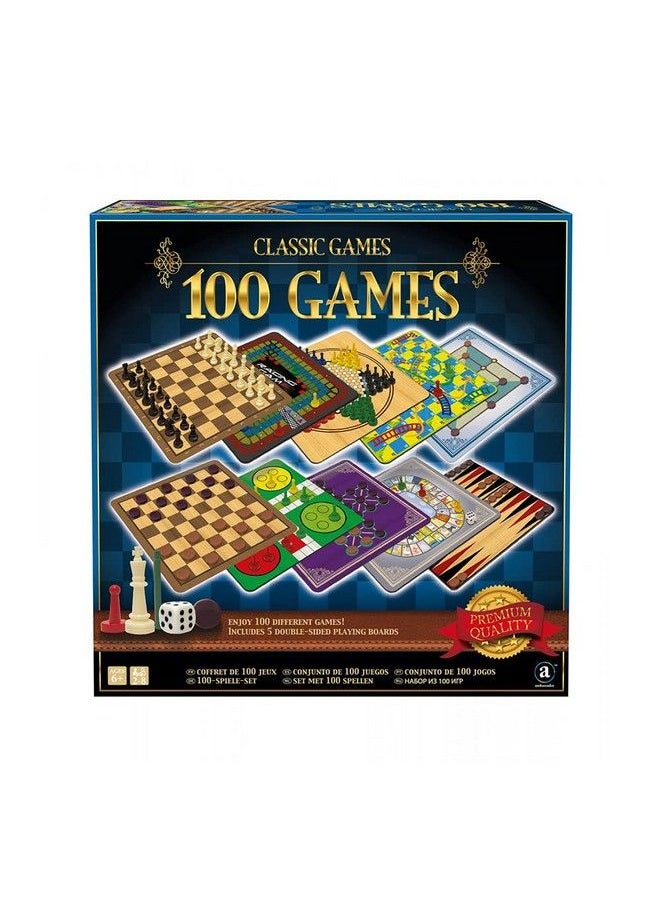 : Classic Games Enjoy 100 Different Games Includes 5 DoubleSided Playing Boards Fun For Children And Adults For Ages 3 And Up
