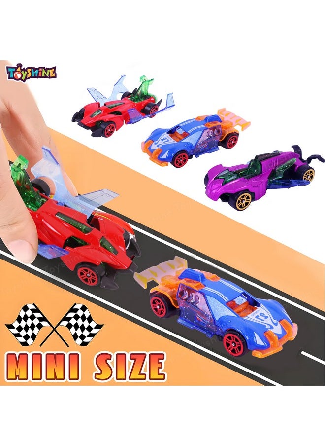 Toyshine Pack of 6 Free Wheel Speed Racing 1:72 Scale Die cast Kids Collectable Vehicle Toy Set Educational Play Set Return Gift for Age 3+, Multicolor