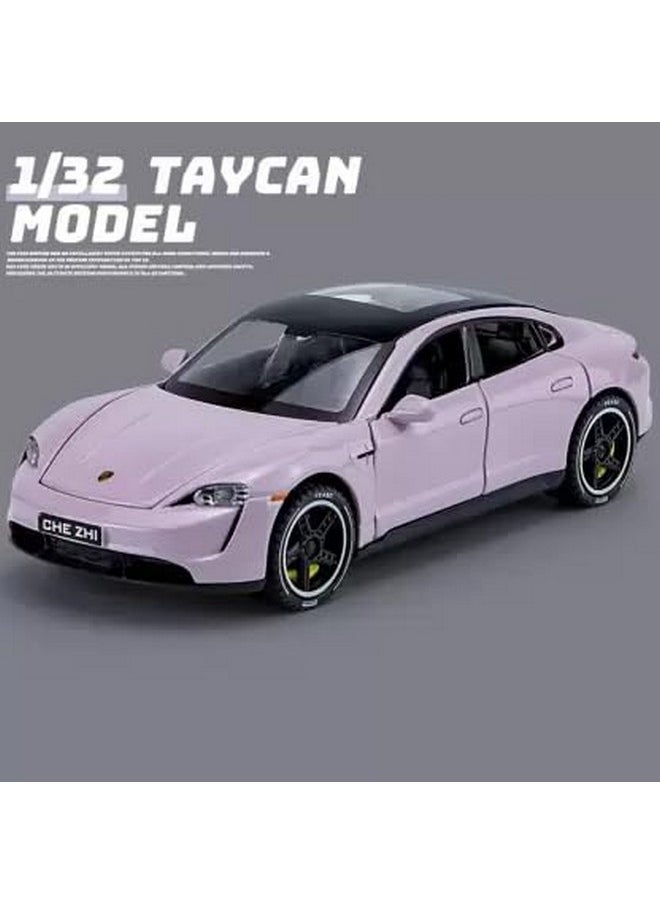 Ixora 1:32 Scale Die-Cast Porrsche Taycan with Openable Doors,Pull Back Action & Glowing Lights and Model Metal Pullback Toy (Colors as Per Stock) (Pack of 1)