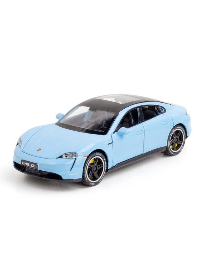 Ixora 1:32 Scale Die-Cast Porrsche Taycan with Openable Doors,Pull Back Action & Glowing Lights and Model Metal Pullback Toy (Colors as Per Stock) (Pack of 1)
