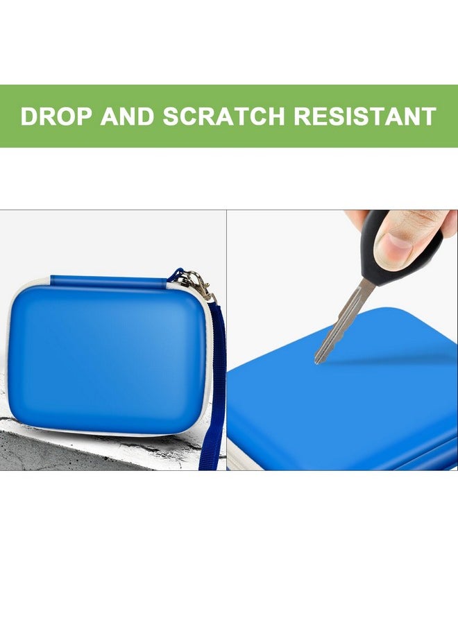 Universal Hard Case For Anbernic Rg35Xx/Rg353V/R36S Handheld Game Consoles Fits Retro Mini Players With Charging Cable, Earpods, Batteries And Accessories Blue