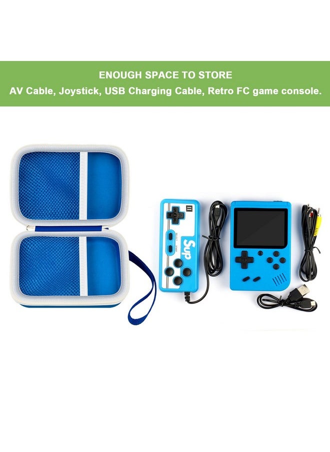 Universal Hard Case For Anbernic Rg35Xx/Rg353V/R36S Handheld Game Consoles Fits Retro Mini Players With Charging Cable, Earpods, Batteries And Accessories Blue