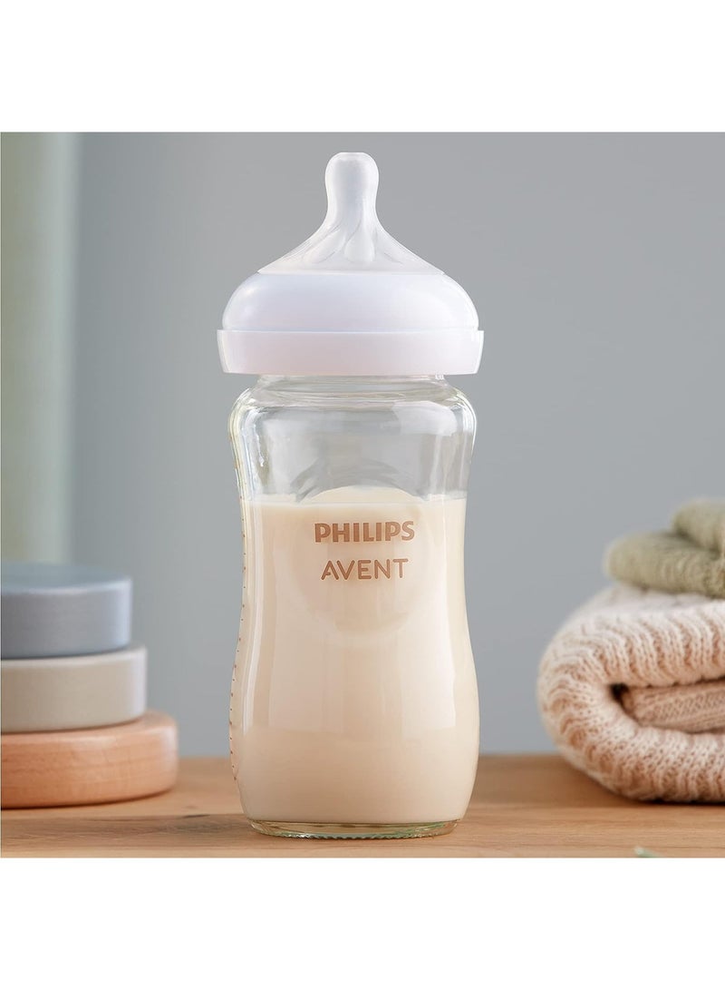 Glass Baby Bottle Newborn Gift Set 3 Baby Milk Bottles Ultrasoft Pacifier For Babies