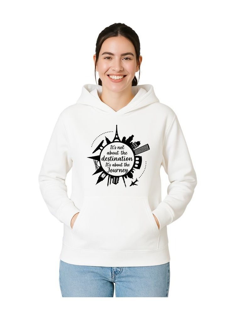 Traveller Hoodie For Women-Soft Cotton Pullover With Traveller Design-Long Sleeve With Drawstring And Pockets-Perfect For Travel,Hiking,Outdoor