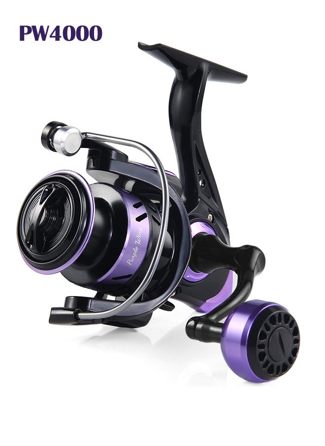 Fishing Reel, Ultralight Spinning Reels 5.2:1 Gear Ratio, Over 9KG Carbon Drag 4000 CNC Aluminum Spool for Saltwater or Freshwater Fishing(PW4000)