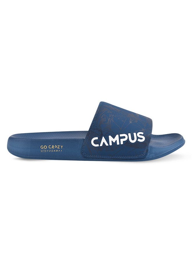 Campus Men's SL-423 M.BLU/WHT Sliders - 7UK/India SL-423
