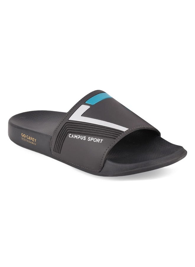 Campus Men's SL-432 D.Gry/T.BLU Sliders - 7UK/India SL-432