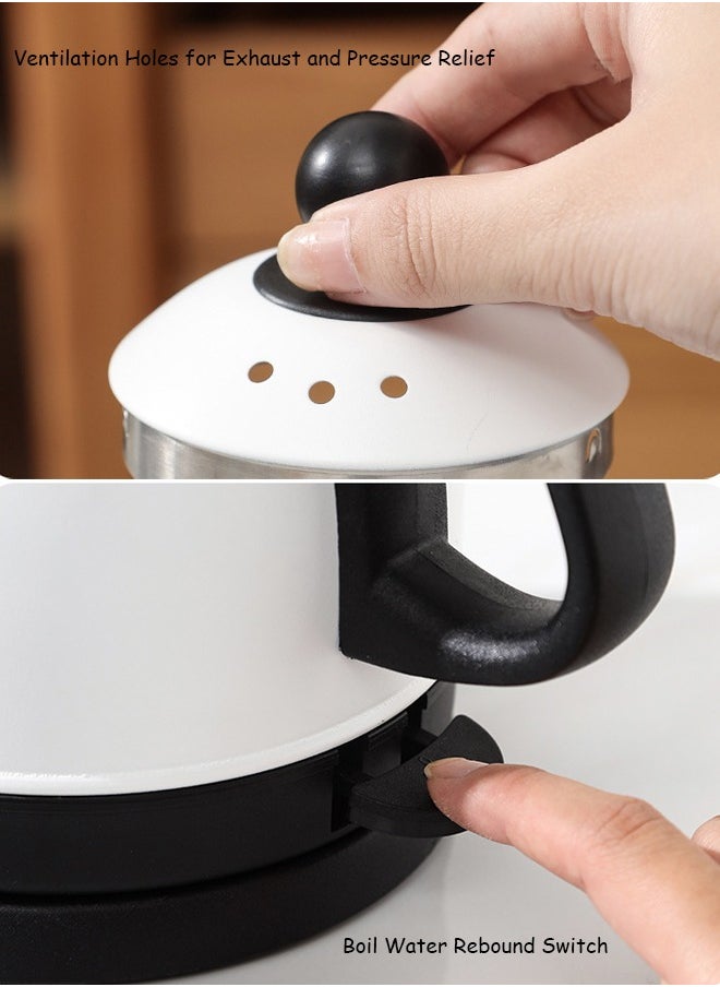 Electric Gooseneck Kettle 800ml Ultra Fast Boiling Hot Water Kettle Stainless Steel Electric Kettle Automatic Temperature Control and Constant Temperature 1000w (Black)