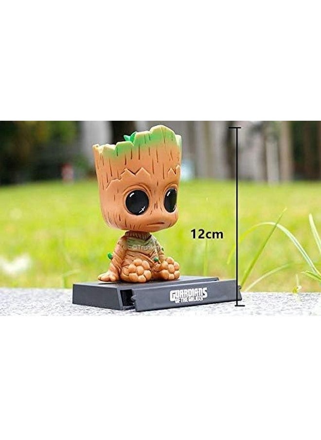 Trunkin Groot Bobblehead Rubber Action Figure Bobble Head Car Accessory,10 X 10 X 1 cm ,Multicolor