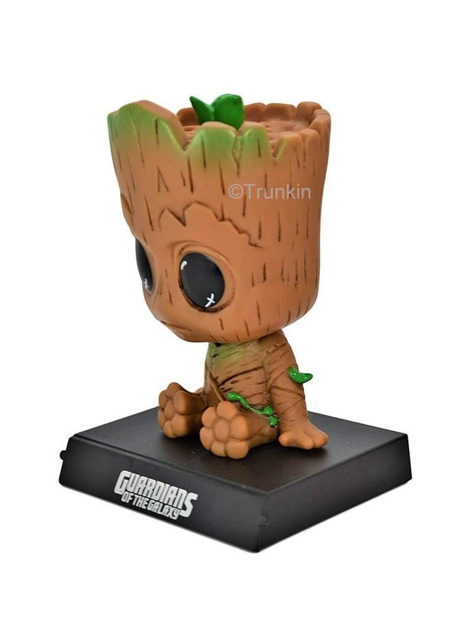 Trunkin Groot Bobblehead Rubber Action Figure Bobble Head Car Accessory,10 X 10 X 1 cm ,Multicolor