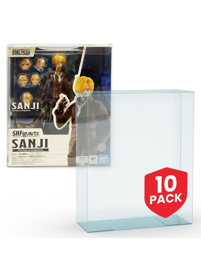 Sh Figuarts Sanji Pet Storage Case Protector Pack Of 10 - 0.40Mm Thick Crystal-Clear Display, Archival Grade Durable Impact-Resistant Action Figure Display Case