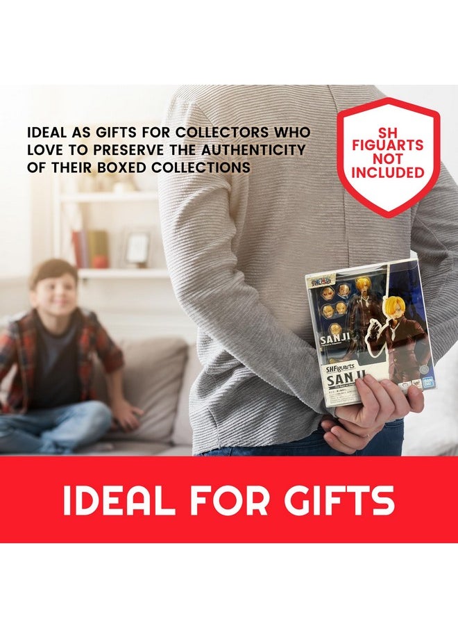 Sh Figuarts Sanji Pet Storage Case Protector Pack Of 10 - 0.40Mm Thick Crystal-Clear Display, Archival Grade Durable Impact-Resistant Action Figure Display Case