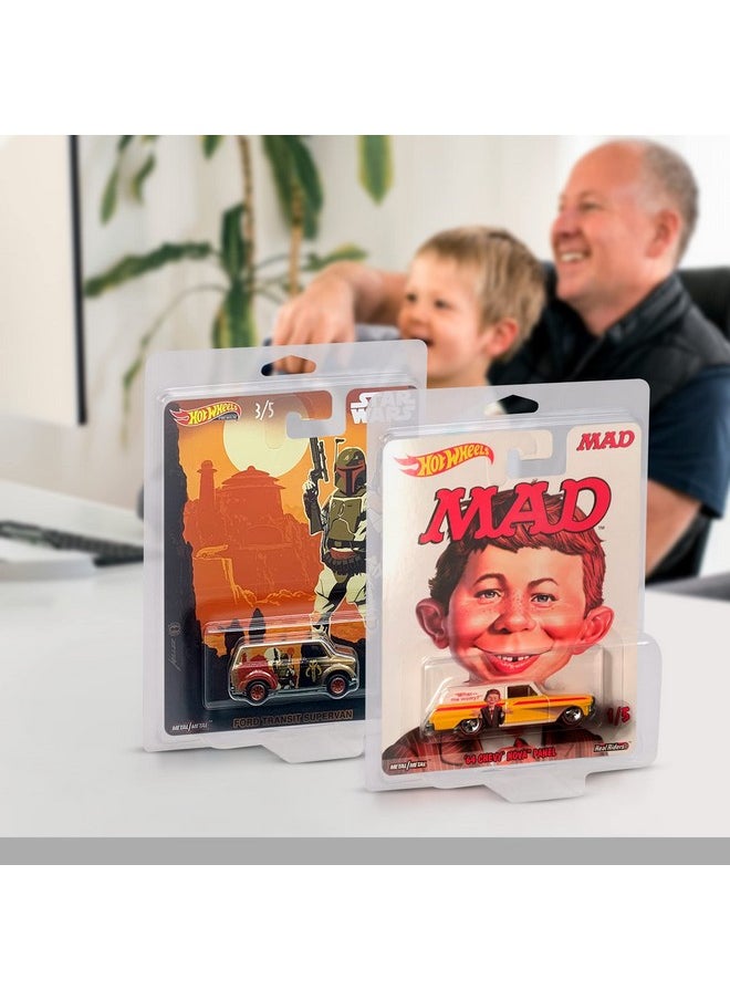 Clamshell Premium Protector Case Compatible With Premium Hot Wheels Pop Culture Series - 0.60Mm Thick Clear Pet Protector Packs Blister For Toy Car Set (Pack Of 19)