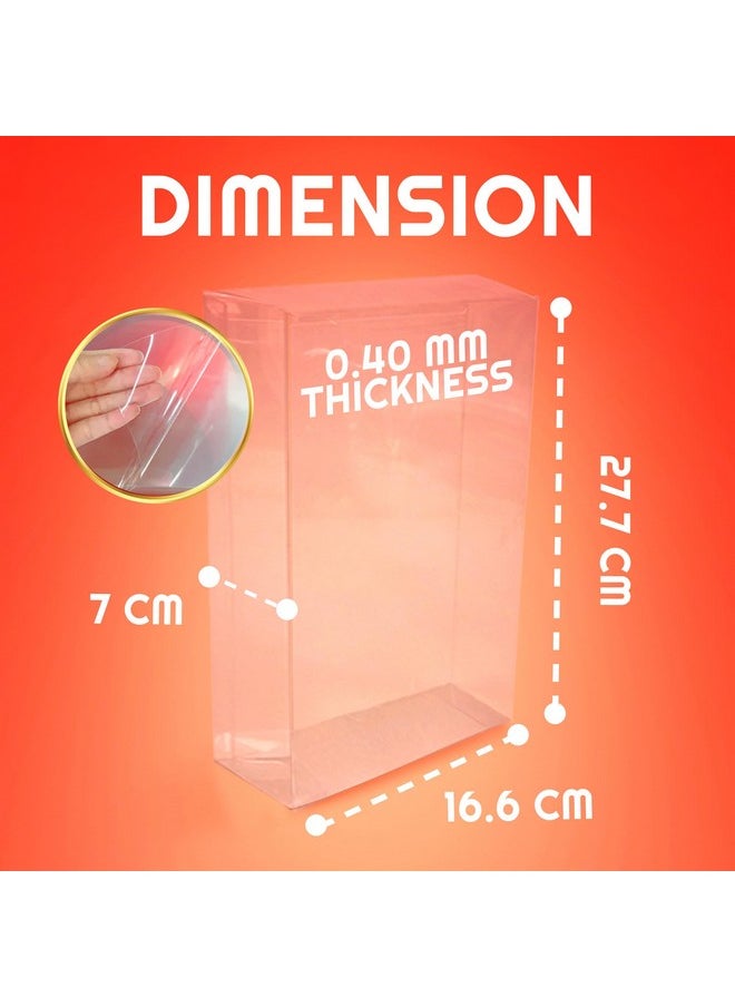 Action Figure Display Case For Neca Ultimate Action Figure 7 Inches With Hanger - 10-Pack 0.40 Mm Thick, Clear, Scratch Resistant, Stackable, Pet Plastic Protective Cases