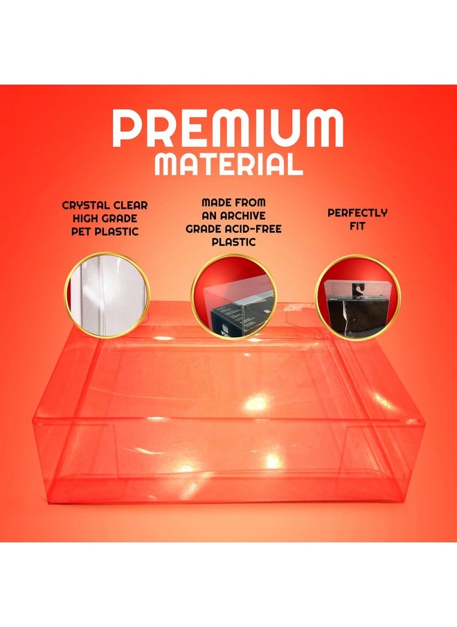 Action Figure Display Case For Neca Ultimate Action Figure 7 Inches With Hanger - 10-Pack 0.40 Mm Thick, Clear, Scratch Resistant, Stackable, Pet Plastic Protective Cases