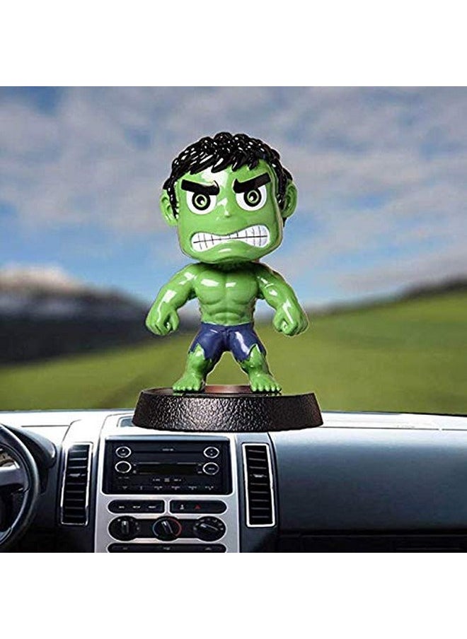 Trunkin Solar Hulk Bobble Head Action Figure Bobblehead Toy Car Mount