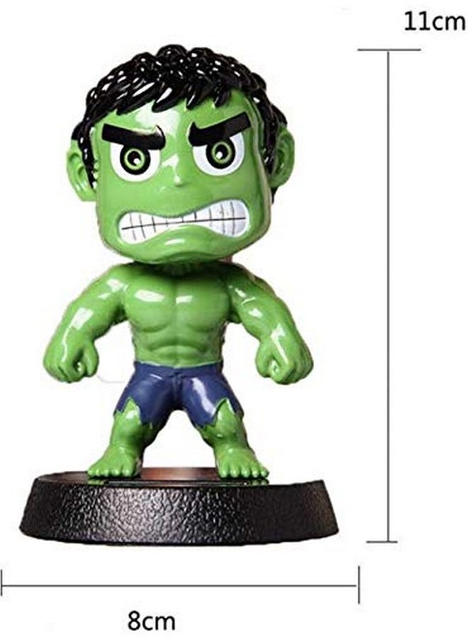 Trunkin Solar Hulk Bobble Head Action Figure Bobblehead Toy Car Mount