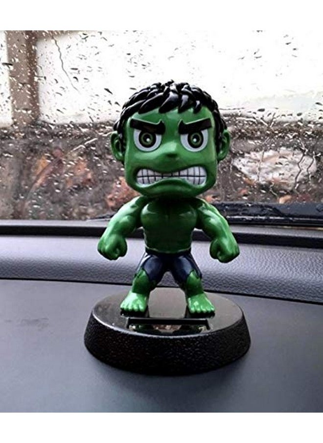 Trunkin Solar Hulk Bobble Head Action Figure Bobblehead Toy Car Mount