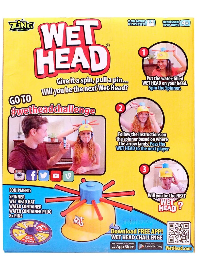 Wet Head Game, Water Roulette Cap Wheel Turtle Whole Tugs Mischief Hat Toy, Great for Indoor, Outdoor Play with Friends and Family, Suitable Boys, Girls Adults Ages 4 Up