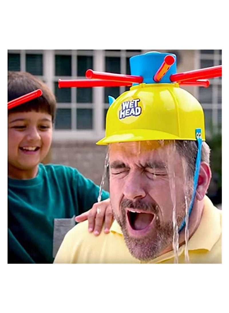 Wet Head Game, Water Roulette Cap Wheel Turtle Whole Tugs Mischief Hat Toy, Great for Indoor, Outdoor Play with Friends and Family, Suitable Boys, Girls Adults Ages 4 Up
