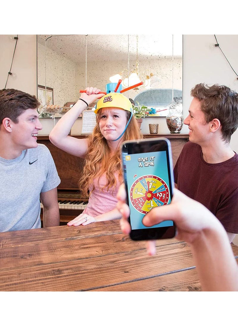 Wet Head Game, Water Roulette Cap Wheel Turtle Whole Tugs Mischief Hat Toy, Great for Indoor, Outdoor Play with Friends and Family, Suitable Boys, Girls Adults Ages 4 Up