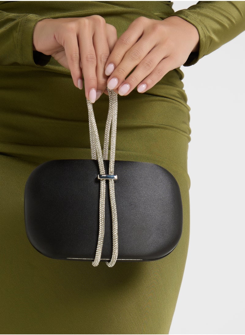 Diamante Detail Clutch Bag