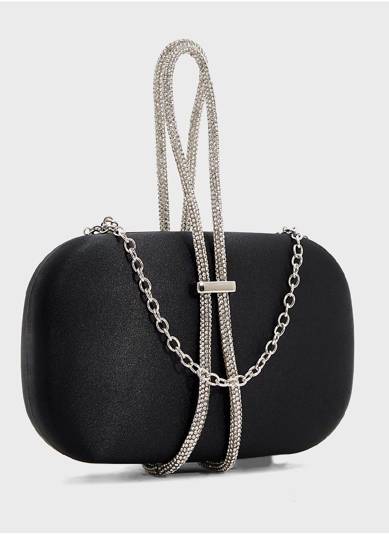 Diamante Detail Clutch Bag