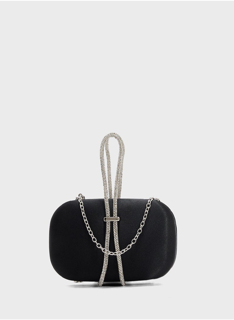 Diamante Detail Clutch Bag
