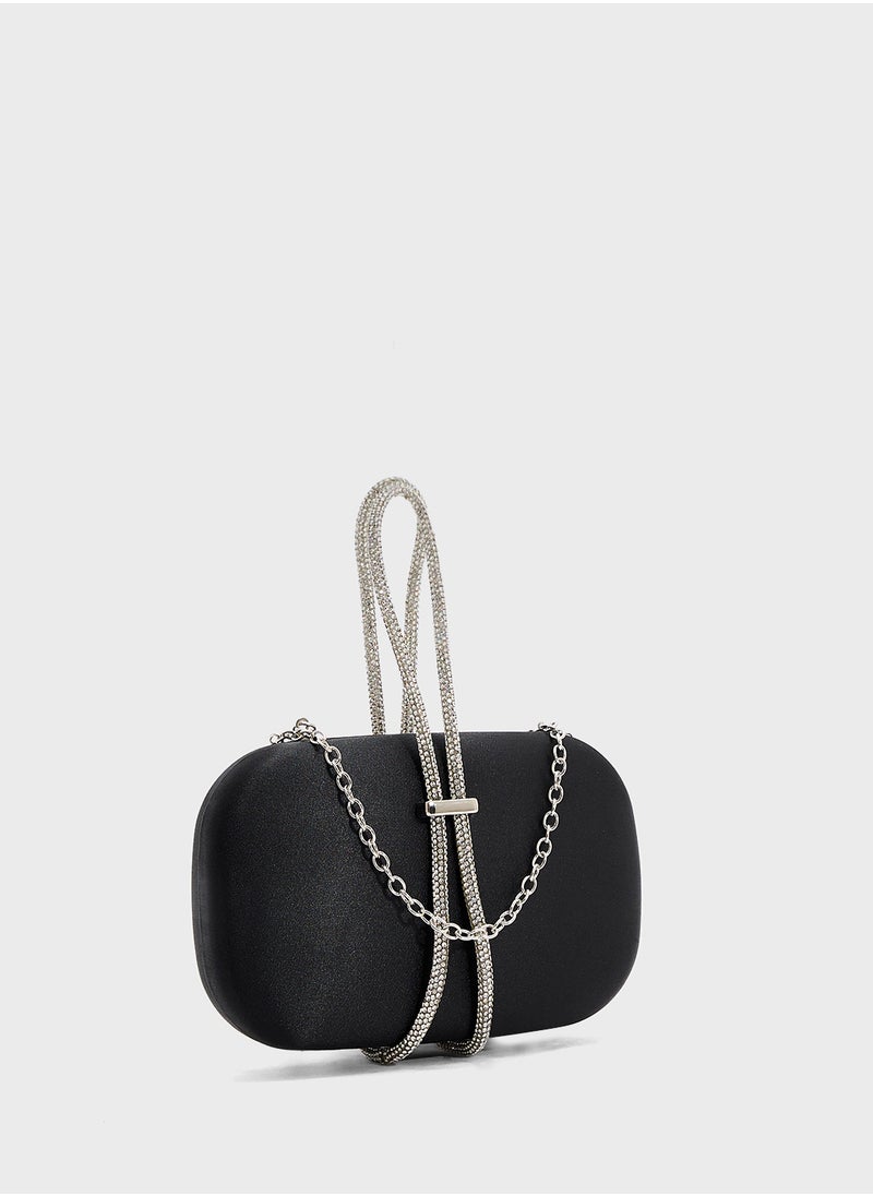 Diamante Detail Clutch Bag
