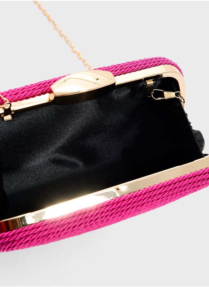Rope Detail Clutch Bag