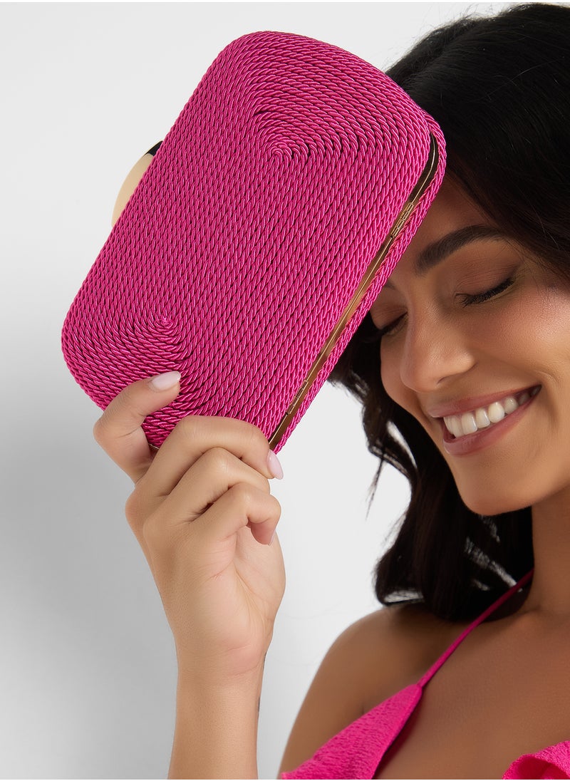 Rope Detail Clutch Bag