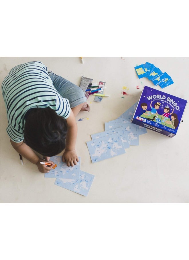 CocoMoco Kids World Bingo Geography Game for Kids Educational Toy Birthday Return Gifts 6-12 Years Boys Girls