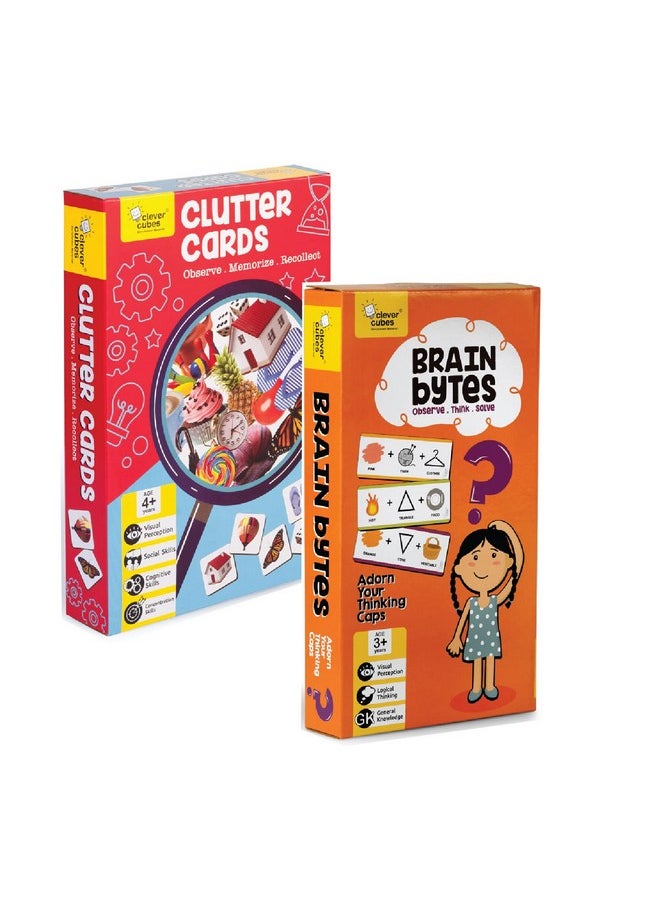 Clever Cubes EDUPACK: Mini Playful Learning: Pack of 2 Games: Games for Kids: Birthday Return Gift: Activity Games
