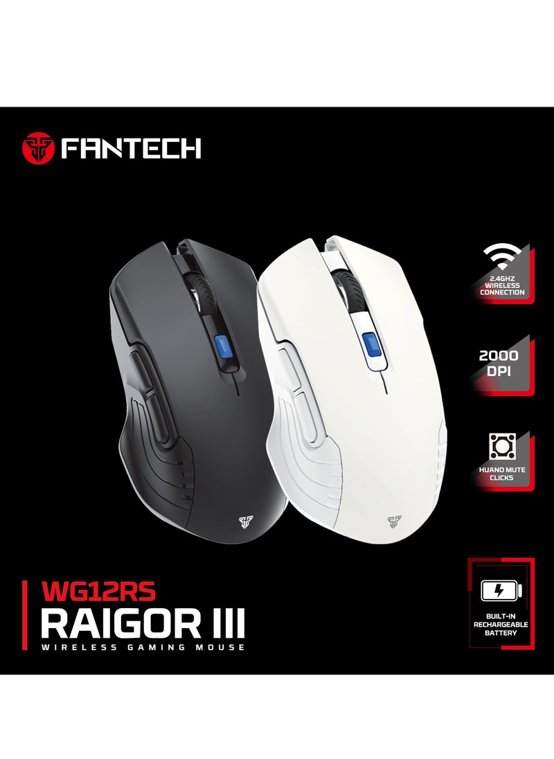 Wireless Gaming Mouse – E500mAh Rechargeable Battery, 2000 DPI, 6 Buttons, 3M Silent Clicks | Long-Lasting & Ergonomic Design.Compatible with Computer PC MacBook Laptop Windows 11 10 macOS Linux