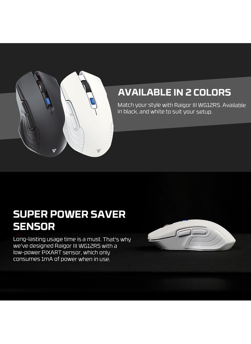 Wireless Gaming Mouse – E500mAh Rechargeable Battery, 2000 DPI, 6 Buttons, 3M Silent Clicks | Long-Lasting & Ergonomic Design.Compatible with Computer PC MacBook Laptop Windows 11 10 macOS Linux