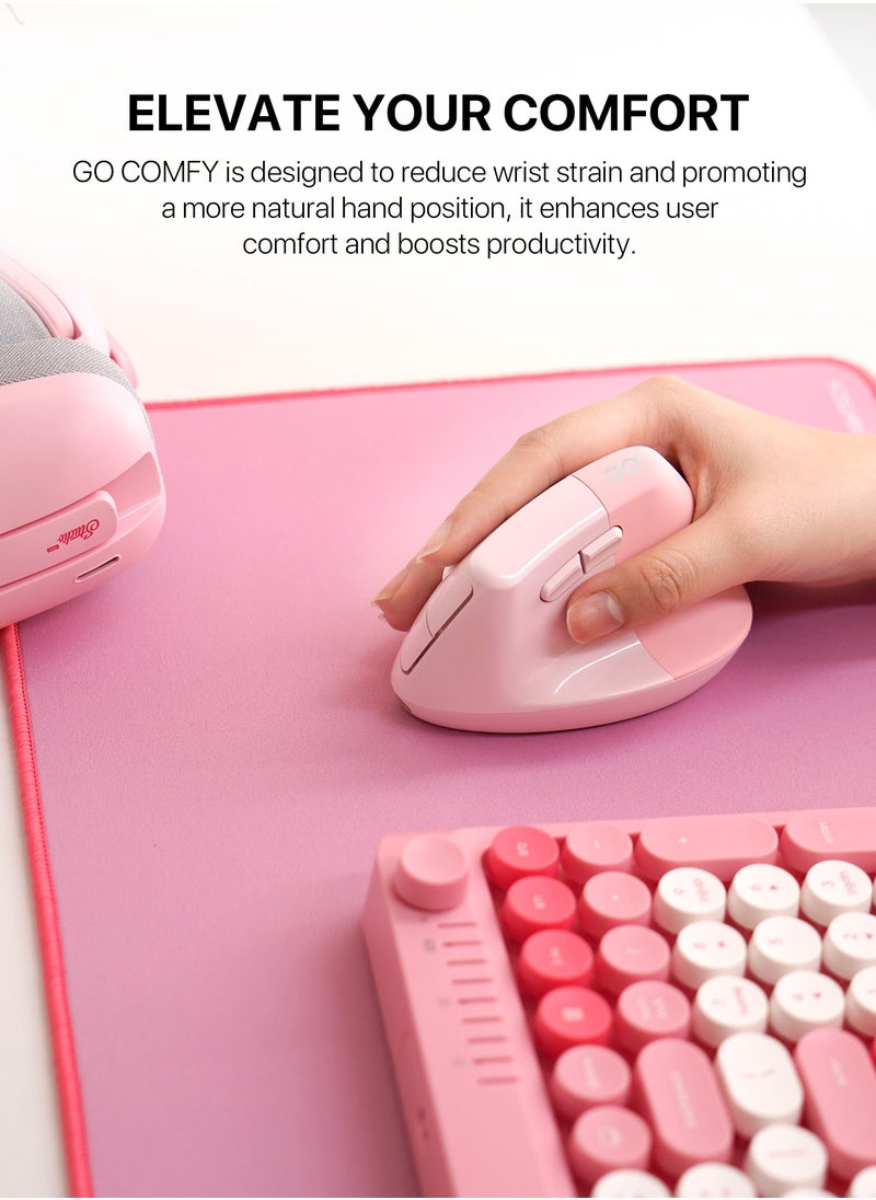 Wireless Gaming Mouse  - Bluetooth 5.1 & 2.4G Dual Mode Long-Lasting, 500mAh Rechargeable, 57° Ergonomic Design, 1600 DPI, 7 Buttons for for Laptops Laptops Tablets Etc,