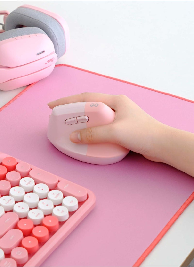 Wireless Gaming Mouse  - Bluetooth 5.1 & 2.4G Dual Mode Long-Lasting, 500mAh Rechargeable, 57° Ergonomic Design, 1600 DPI, 7 Buttons for for Laptops Laptops Tablets Etc,