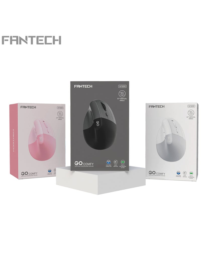 Wireless Gaming Mouse  - Bluetooth 5.1 & 2.4G Dual Mode Long-Lasting, 500mAh Rechargeable, 57° Ergonomic Design, 1600 DPI, 7 Buttons for for Laptops Laptops Tablets Etc,