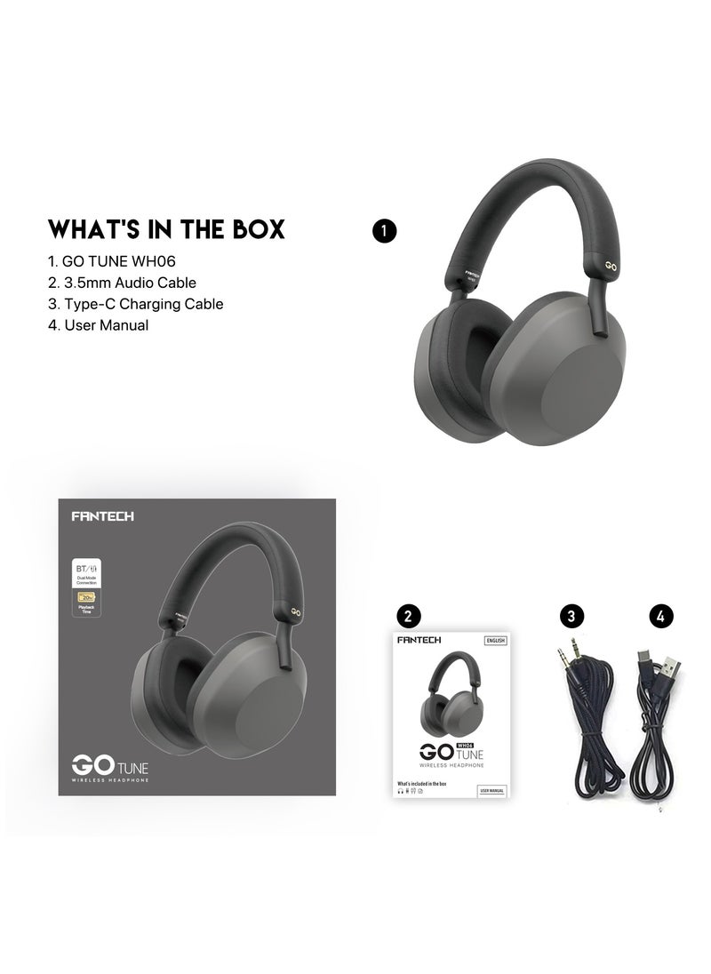 Wireless Gaming Headset with Dual Mode (BT 5.3/Wired) - Gaming headset for PC, PS5, PS4, Mac，Switch，20H Playtime, 40mm Drivers, Fast Charging, Adjustable Ear Cups, Memory foam, Durable Frame,Multi-Platform for PC/Mobile/PS5 Multi-Platform Compatible