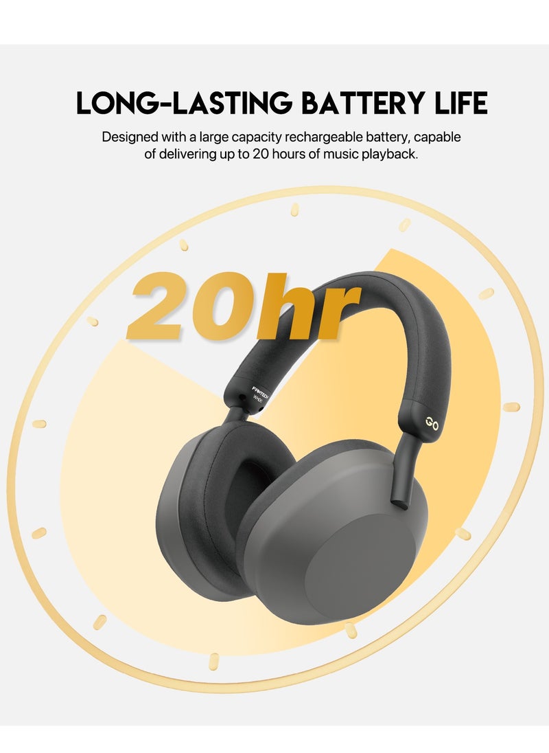 Wireless Gaming Headset with Dual Mode (BT 5.3/Wired) - Gaming headset for PC, PS5, PS4, Mac，Switch，20H Playtime, 40mm Drivers, Fast Charging, Adjustable Ear Cups, Memory foam, Durable Frame,Multi-Platform for PC/Mobile/PS5 Multi-Platform Compatible