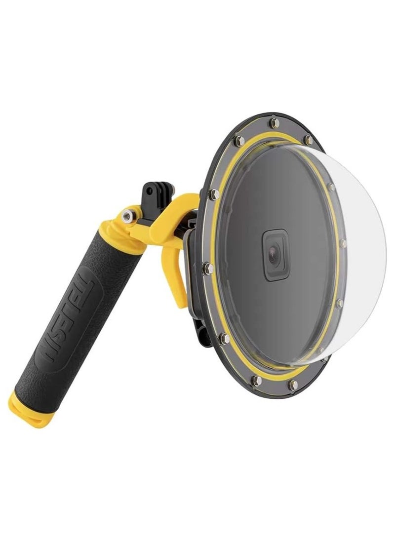 TELESIN Underwater Dome Port For GoPro HERO13 HERO12 HERO11 HERO10 HERO9 With Floating Handle 30M Waterproof Housing