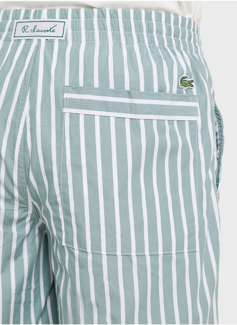 Relaxed Fit Striped Shorts