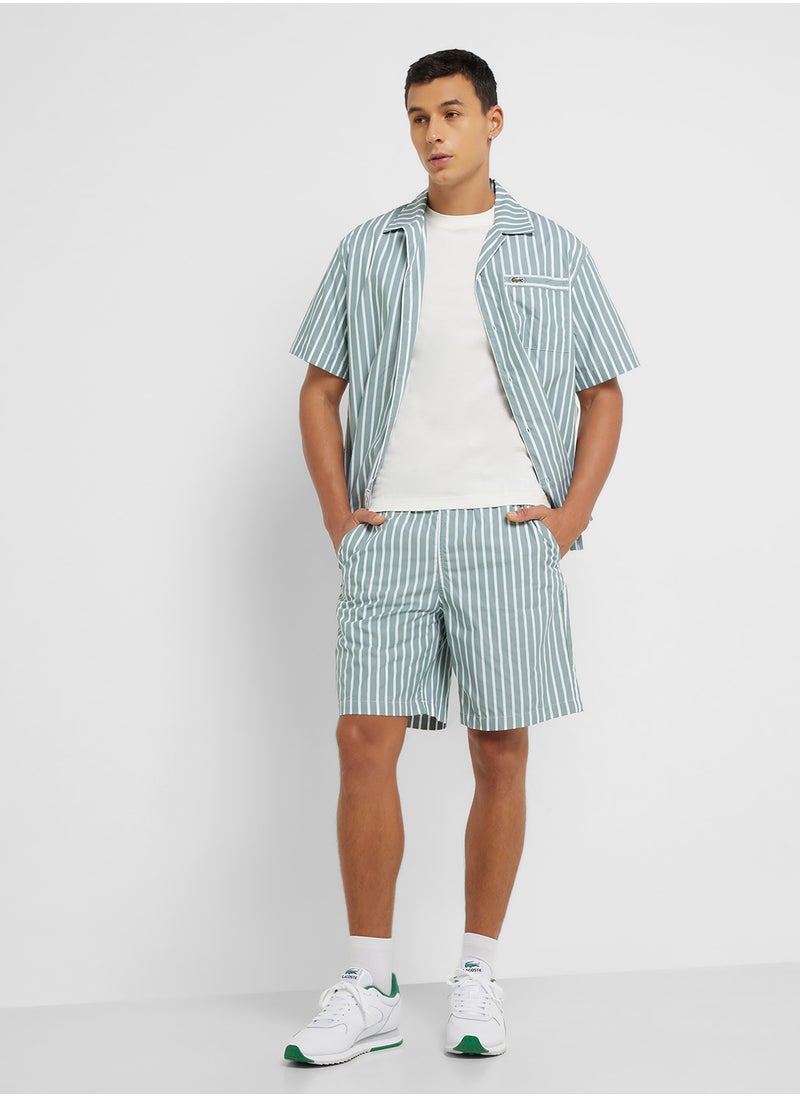 Relaxed Fit Striped Shorts